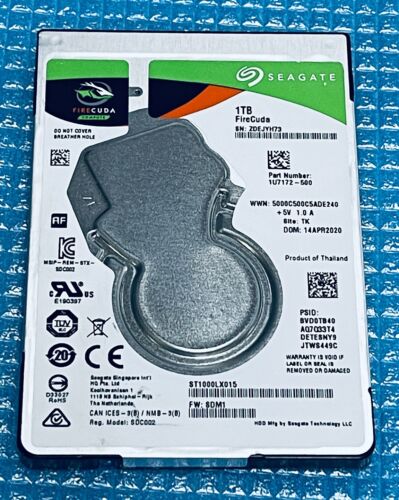 Seagate FireCuda 1TB Laptop HDD ST1000LX015 2.5″ 7mm SATA Drive 1U7172-500 (100%