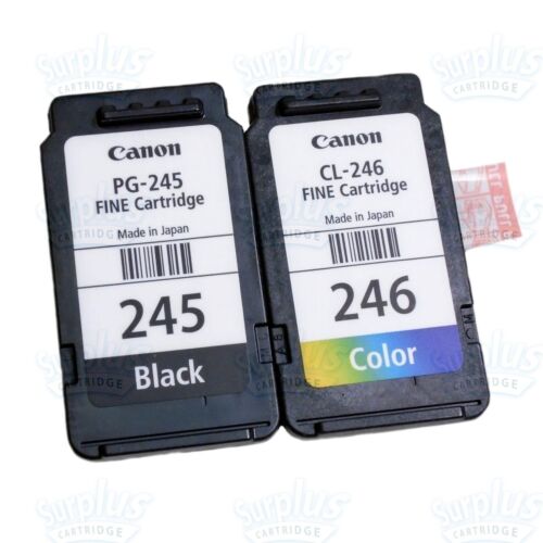 Genuine Canon PG-245 Black & CL-246 Color Ink Cartridges Pixma iP2820 MG2420