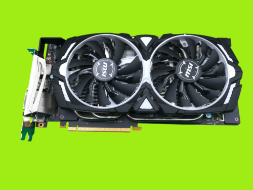 MSI NVIDIA GeForce GTX 1080 ARMOR 8G OC Graphics Card 8GB GDDR5, Used, Damaged