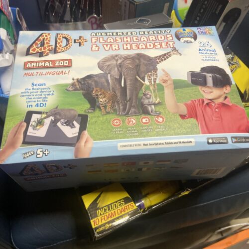 4D+ 26 Animal Zoo Augmented Virtual Reality Headset Stem VR+ Food Flashcards Mul