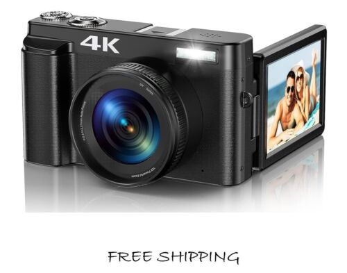 Digital Camera 48MP 60FPS Video HDMI Photo 16x Zoom w/32G SD Vlogging Youtube 4K