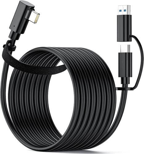 TechMatte Link Cable 16FT/5M Compatible with Oculus Quest 2/1, PC/Steam VR,5Gbps