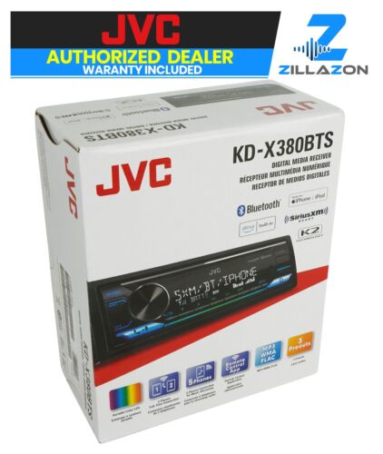 JVC KD-X380BTS 1-Din Car Stereo Receiver Bluetooth/USB/XM Ready/Alexa/13-Band EQ