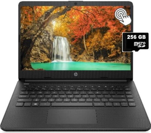 HP 14” Touch HD Laptop AMD 2-Core CPU 8GB RAM 320GB (64+256) HDMI Win11 Black