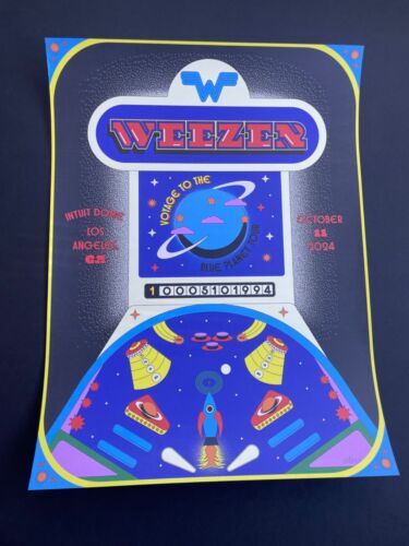 Weezer Poster LA Intuit Dome 51/295 Oct 11, 2024 Voyage to the Blue Planet