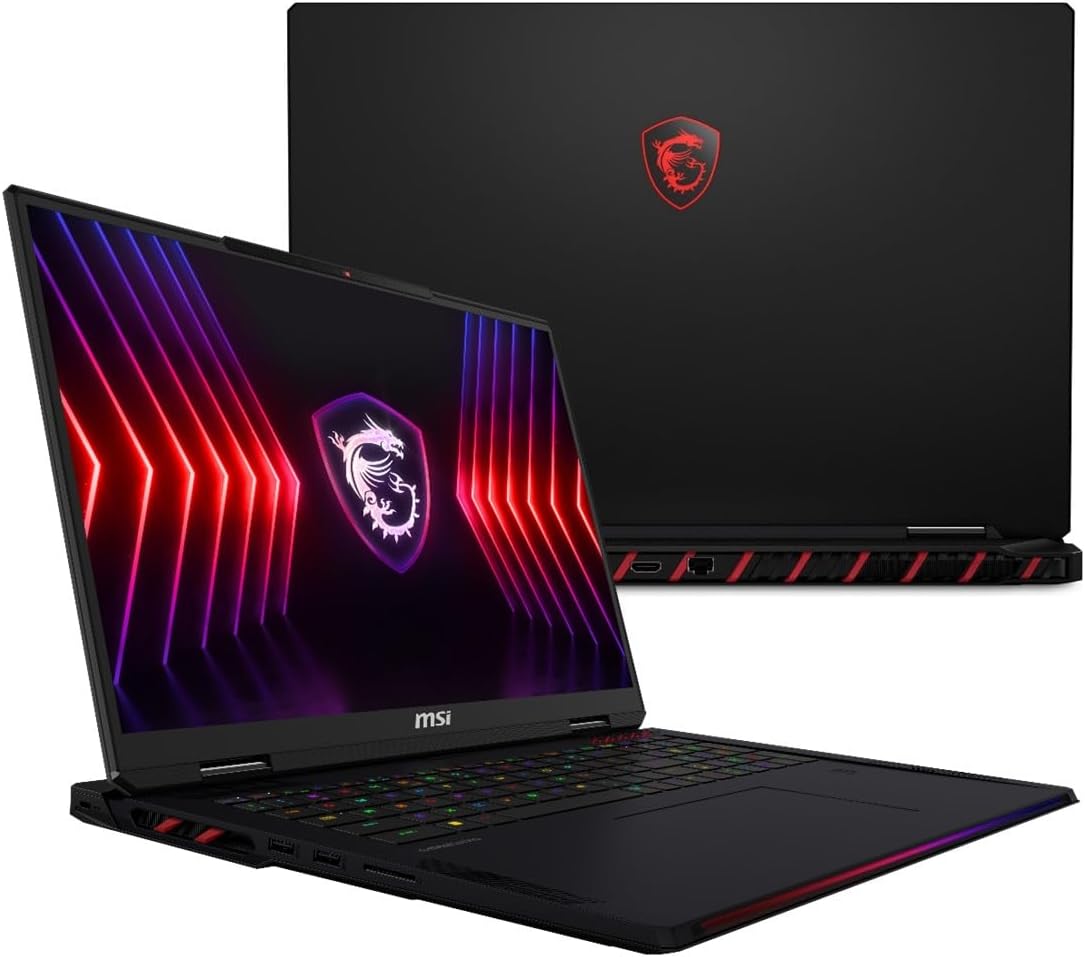 EXCaliberPC [2024] MSI Raider 18 HX A14VHG-256US Pro Extreme (Intel Core i9-14900HX, 192GB DDR5 RAM, 2TB NVMe SSD, NVIDIA GeForce RTX 4080, 18″ UHD+ 120Hz Mini LED, Windows 11 Pro) Gaming Laptop