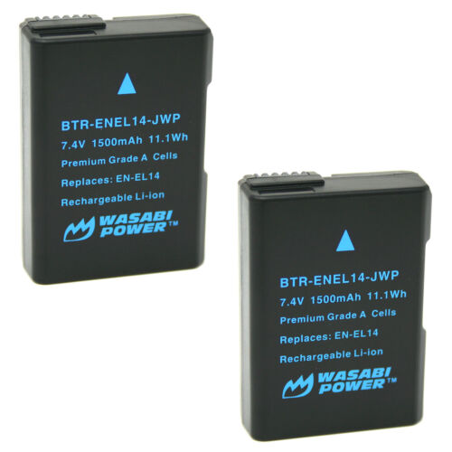 Wasabi Power Battery for Nikon EN-EL14, EN-EL14a (2-Pack)