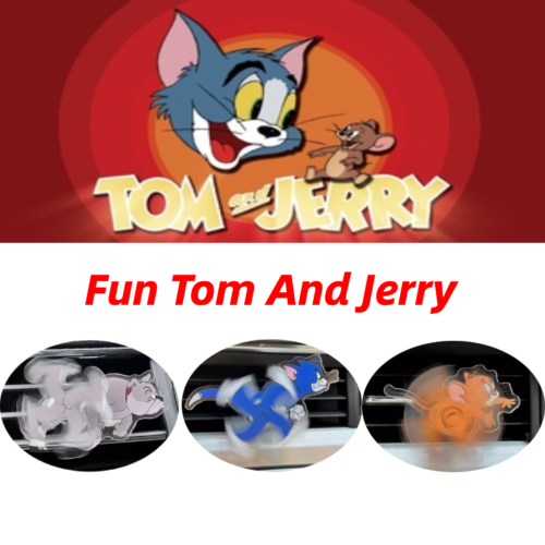 Fun Tom And Jerry chase car air conditioning vent decoration windmill Car Anime