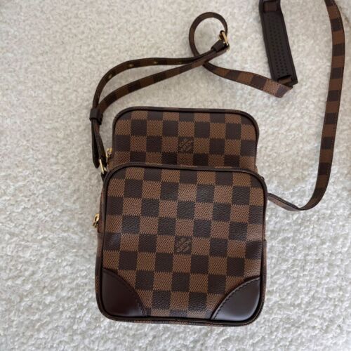 Louis Vuitton Amazon Damier Canvas Leather Bag