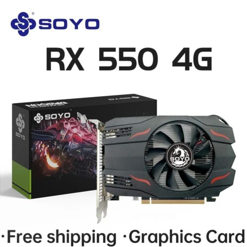 SOYO AMD Radeon RX550 4GB GPU GDDR5 14nm For Desktop PC Games graphic card