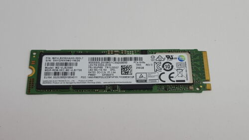 Lot of 2 Samsung MZ-VLB2560 PM981 256 GB NVMe M.2 80mm Solid State Drive