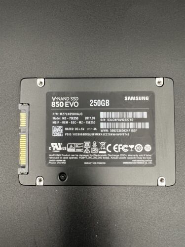 MZ-75E250 SAMSUNG 250GB SSD 850 EVO V-NAND SSD MZ7LN250HAJQ HEALTH 90-99%