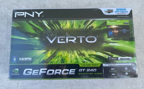 PNY Verto GeForce GT 240 1024MB GDDR3 PCI-Express 2.0 DVI+VGA+HDMI Graphics Card