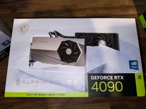 MSI GeForce RTX 4090 SUPRIM LIQUID X 24GB GDDR6X GPU w/ Microcenter receipt