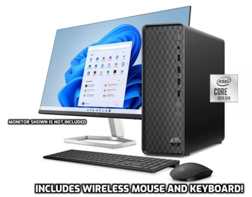 New HP S01 Slim Desktop PC 10th Gen Core i3-10105 3.70GHz 16GB 1TB SSD Win 11