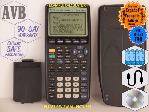 Texas Instruments TI-83 PLUS – Popular School College Black Graphing Calculator!