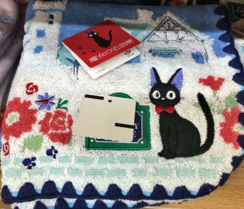 Kiki’s Delivery Service Hand Towel Jiji Blue Sky 34×36cm Studio Ghibli New Japan