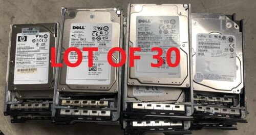 Lot Of 30 Mixed 146GB 15K SAS /SCSI 2.5″ HDD ST9146853SS 6GB/S Dell HP Fujitsu