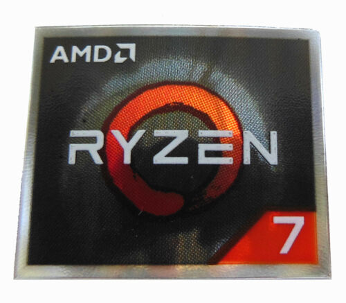 AMD Ryzen 7 Sticker 16.5 x 19.5mm Case Badge Logo Label