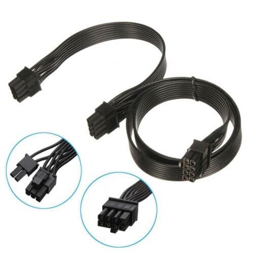 8 Pin to DUAL 8 (6+2) PCI-e GPU Cable for EVGA, Silverstone Modular Power Supply