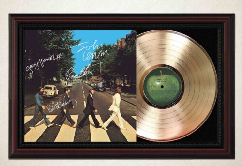 Beatles Abbey Road Cherry wood Reproduction Signature Record Display “M4”