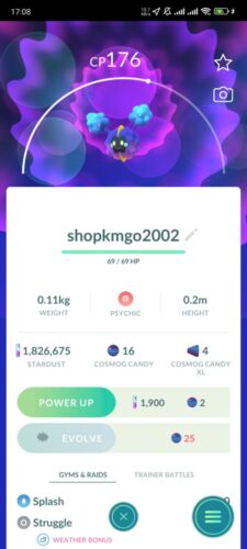 Cosmog – Trade Registered 20K Stardust – Pokémon Go – Trade Go