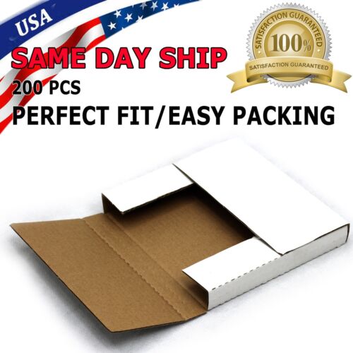 200 45 RPM Premium Record Mailers Book Box Variable Depth Shipping Mailer 100 %