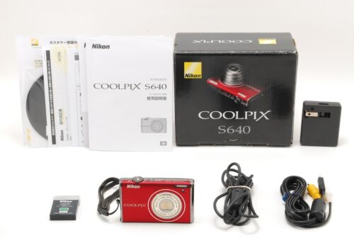 [NEAR MINT] Nikon COOLPIX S640 Red 12.2MP Compact Digital Camera From Japan