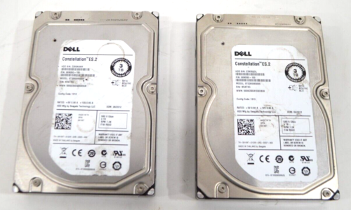 Lot of 2 Seagate 3TB 7.2K 6Gb/s 3.5″ ST33000650SS SAS Hard Drive