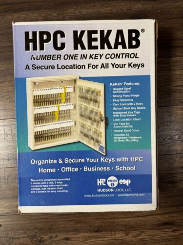 HPC KEKAB-120 Keykab Key Control System, 120 KEY CABINET Beige Brand NEW in Box