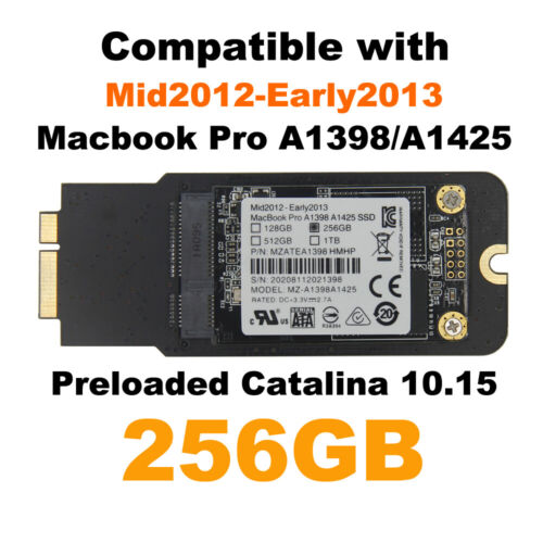 256GB SSD For MacBook Pro A1398 Mid 2012 Early 2013 A1425 Late 2012 Early 2013