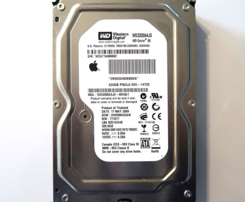 WD WD3200AAJS-40H3A1 HHRNNV2AAN (WCAT) Thailand 3.5″ 320gb Sata HDD 17MAY2009