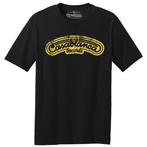 Throwbackmax Casablanca Record Label Classic Cut, Premium Tri-Blend T-Shirt