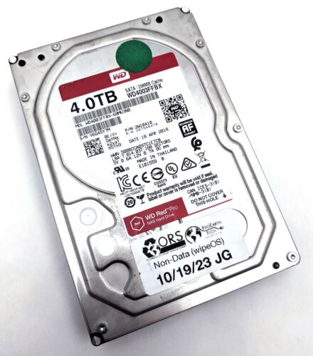 Western Digital WD Red Pro 3.5″ 4TB NAS HDD 7200 RPM 256MB Hard Drive WD4003FFBX