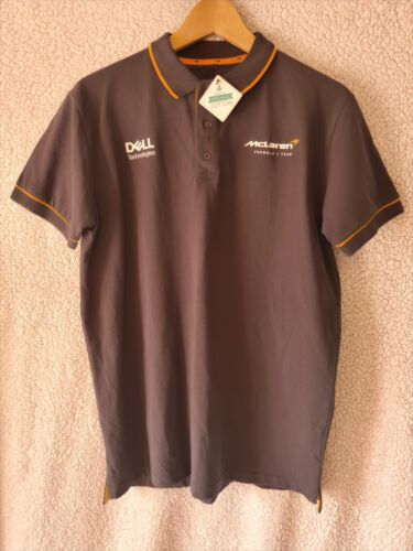 McLaren Formula 1 Team ‘Dell Technologies’ Sponsor Polo Shirt Medium Black BNWT