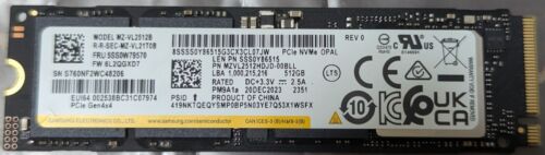 Samsung 512GB PM9A1 Gen4x4 NVMe M.2 PCIe SSD 6900MB/s MZVL2512B