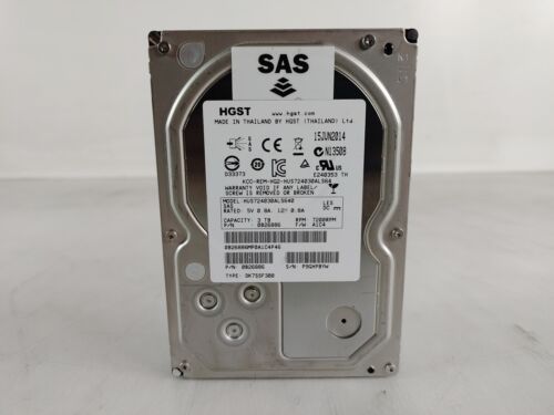 Lot of 10 HGST Ultrastar HUS724030ALS640 3 TB 3.5 in SAS 2 Enterprise Hard Drive