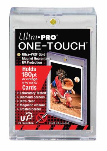 Qty:(10) Ultra Pro 180pt. Magnetic One Touch Thick Card Storage Holders UV Safe