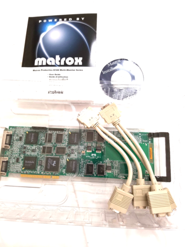 Matrox Quad G100 HP G+/QUADP/HP 8MB PCI Video Card NEW kit