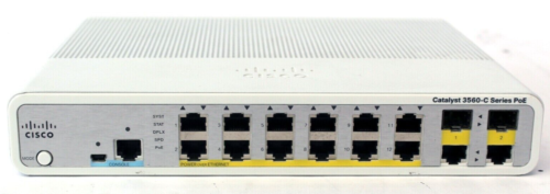 Cisco Catalyst WS-C3560C-12PC-S 3560C PoE Switch 15.2  **1-YEAR WARRANTY!**