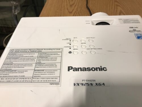 Panasonic PT-VX425N 3LCD Projector 4500 Lumens HD 1080p   VARIOUS LAMP HRS.