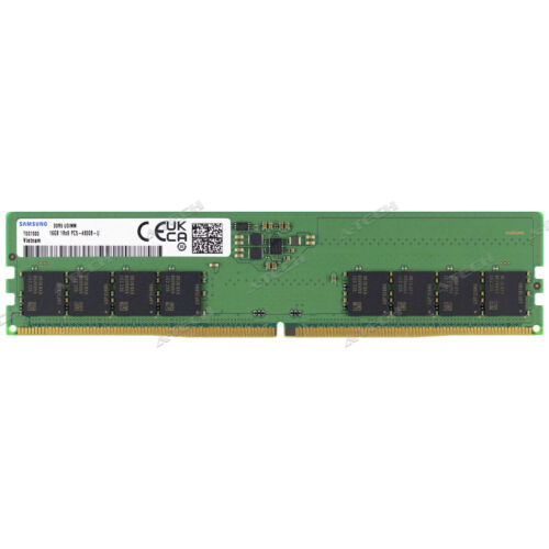 Samsung 16GB 1Rx8 PC5-4800 DIMM DDR5-38400 288-Pin Non-ECC Desktop Memory RAM 1x