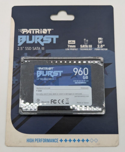 Patriot Burst Elite 960GB 2.5″ SATA3 6GB/s Internal Solid State Drive For PC/MAC