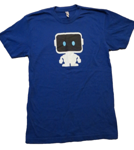 Data Robot Blue Short Sleeve Pullover T Shirt SZ Med Los Angeles Apparel