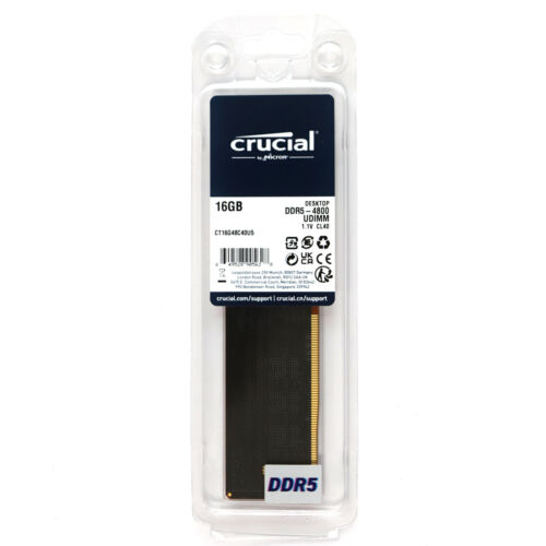 Crucial 32GB (2 x 16GB)UDIMM DDR5 4800 (PC5 38400) Desktop Memory CT2K16G48C40U5