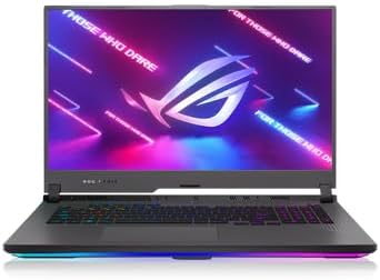 ASUS ROG Strix G17 Gaming Laptop, 2023, 17.3″ 1920 x 1080 144Hz, AMD Ryzen 7 6800H 8-Core, NVIDIA GeForce RTX 3050 4GB, 32GB DDR5, 1TB SSD, Windows 11 Home, RGB Backlit KB, Wi-Fi 6E, Webcam, Gray