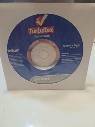 Intuit TurboTax Deluxe Federal & State Return Software for PC 2007