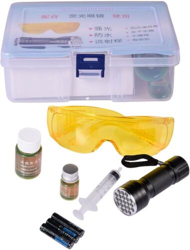 UV Dye Leak Detector Tool Oil Leak Detection Kit for Fluorescent Agent Syringe