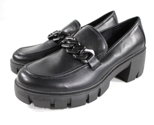 Madden Girl Hoxton Chunky Platform Loafers Chain Bit Heeled 90s Black Women’s 10