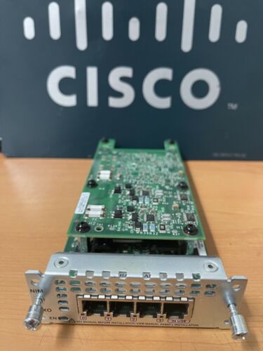 Cisco NIM-4FXO 4-port Network Interface Module – FXO for ISR 4000 Series Routers